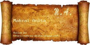 Makrai Anita névjegykártya